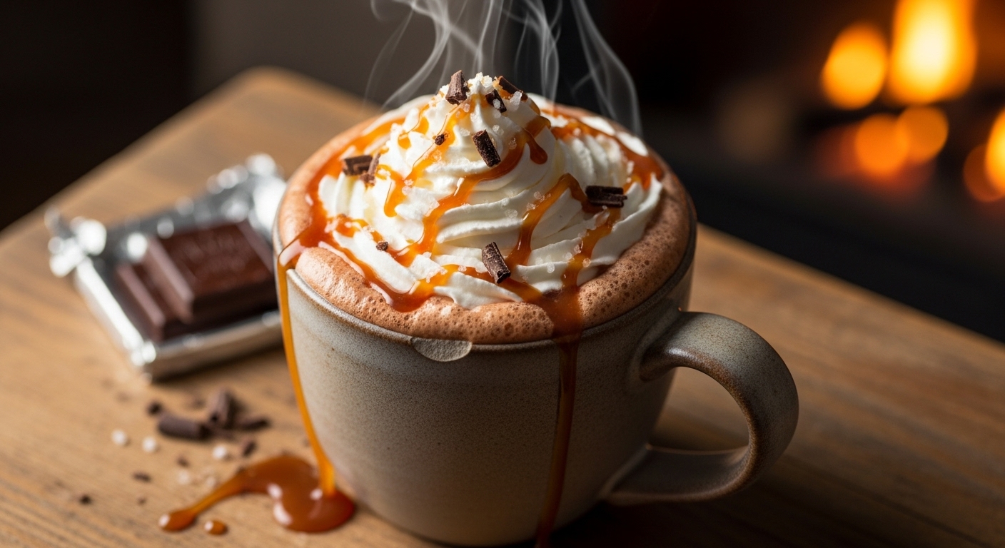 Chocolate Quente de Caramelo Salgado