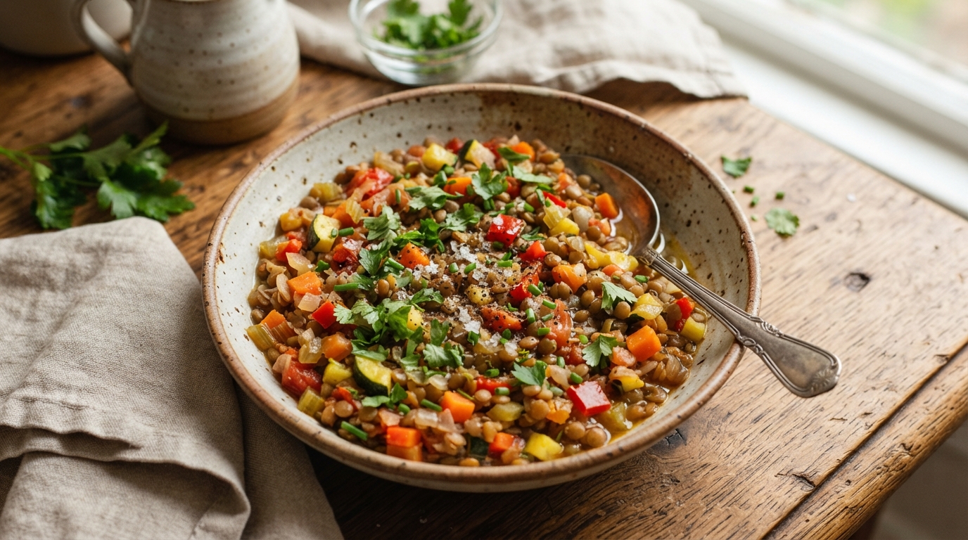 Lentilha com legumes