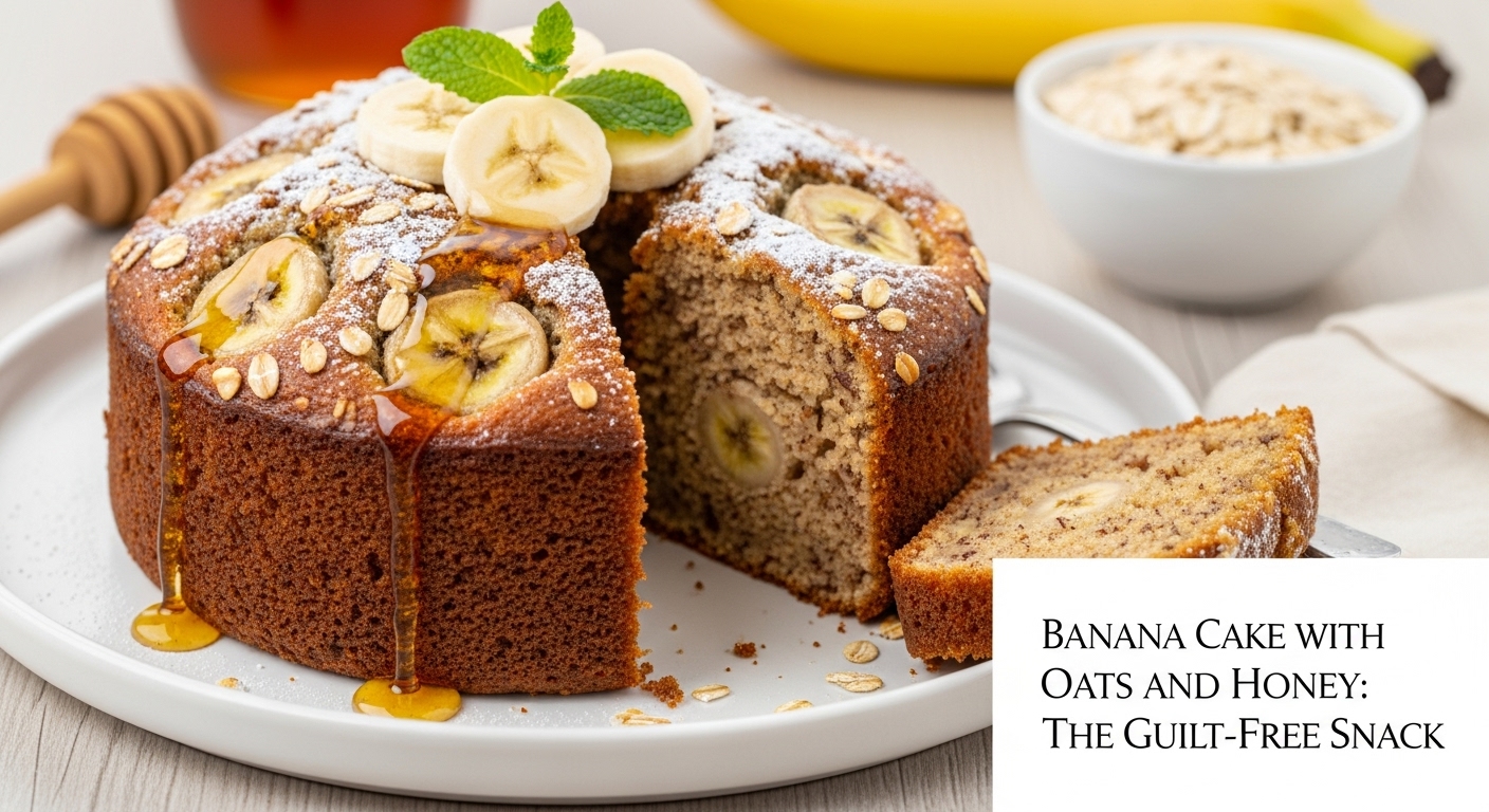 Bolo de Banana com Aveia e Mel (Fit): O Lanche Sem Culpa