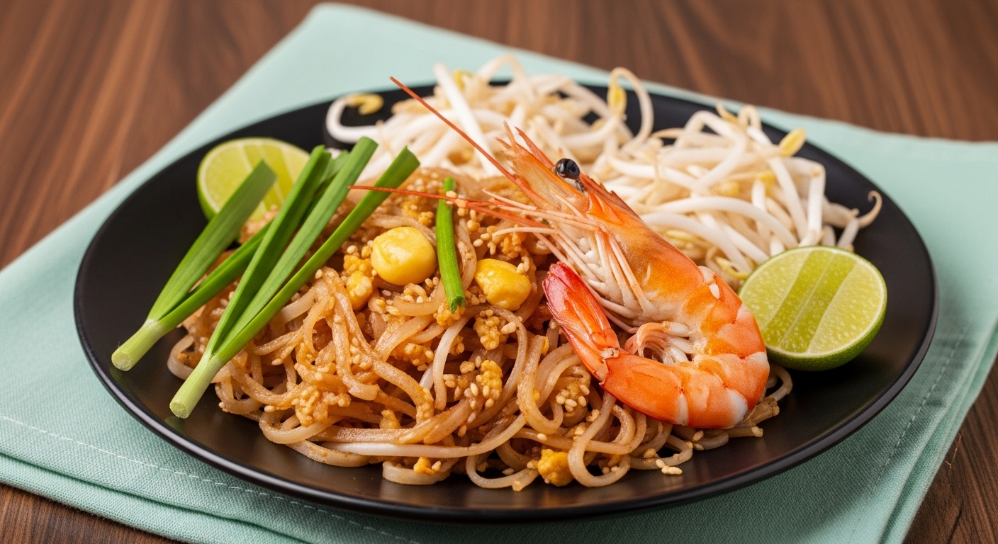 Pad Thai Tailandês Autêntico: Receita Tradicional com Macarrão e Camarão