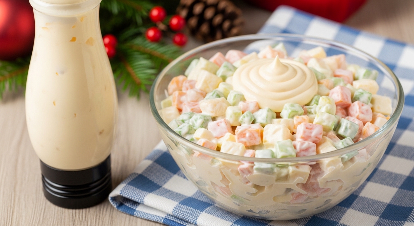Salada de Maionese de Natal Tradicional: Receita Cremosa Especial