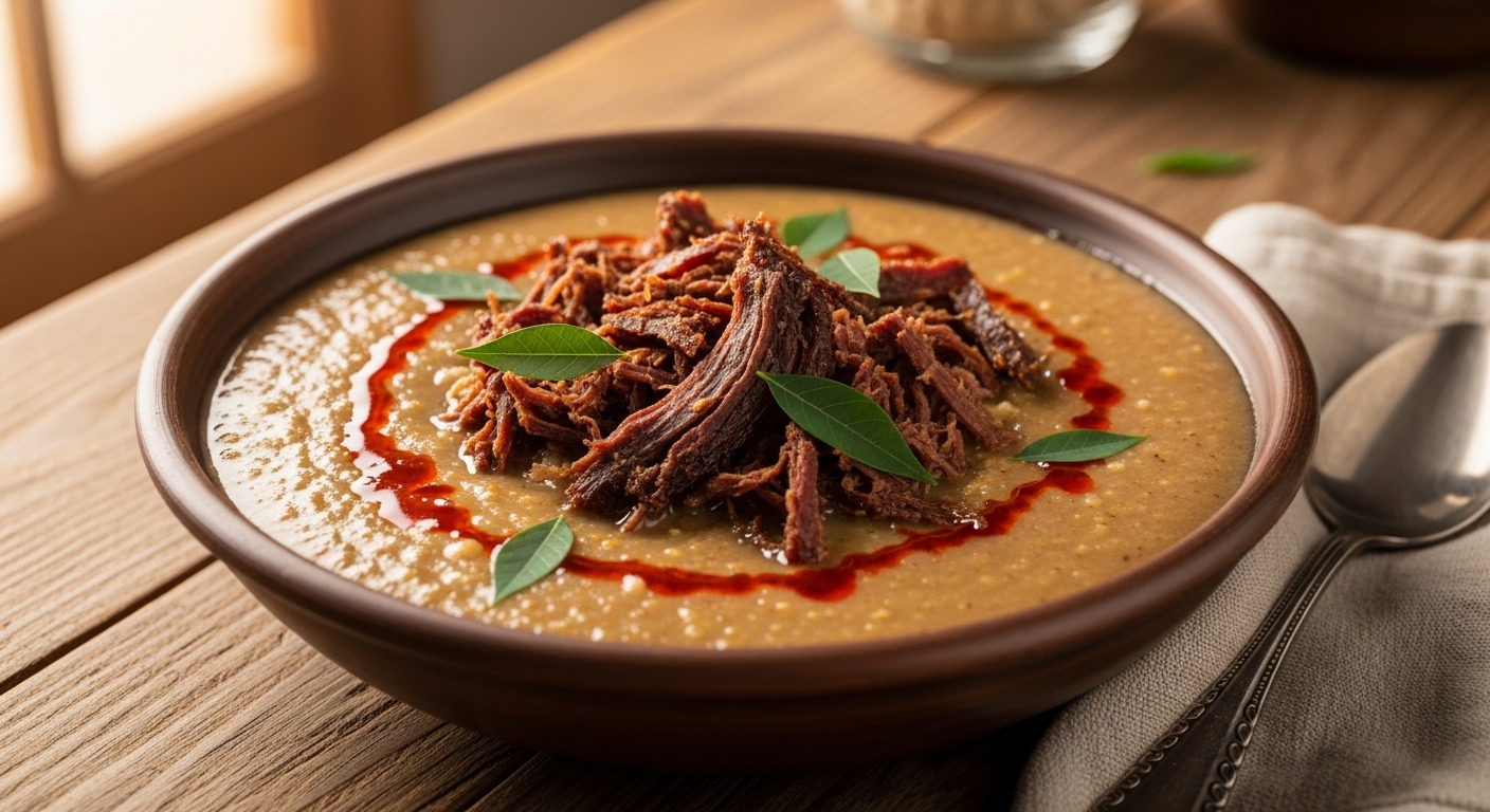 Caldo de Mandioca com Carne Seca