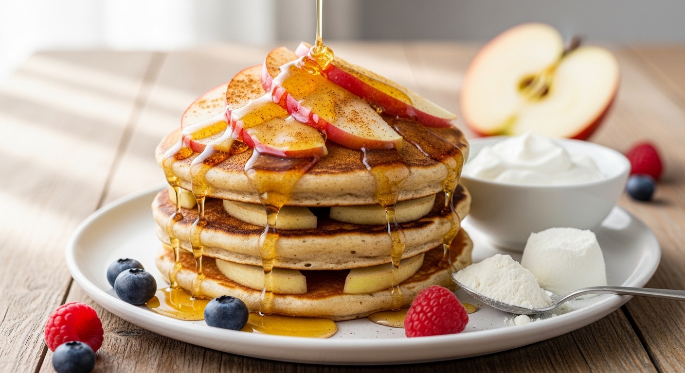 Panqueca de Maçã e Whey (Pós-Treino): Doce e Nutritiva