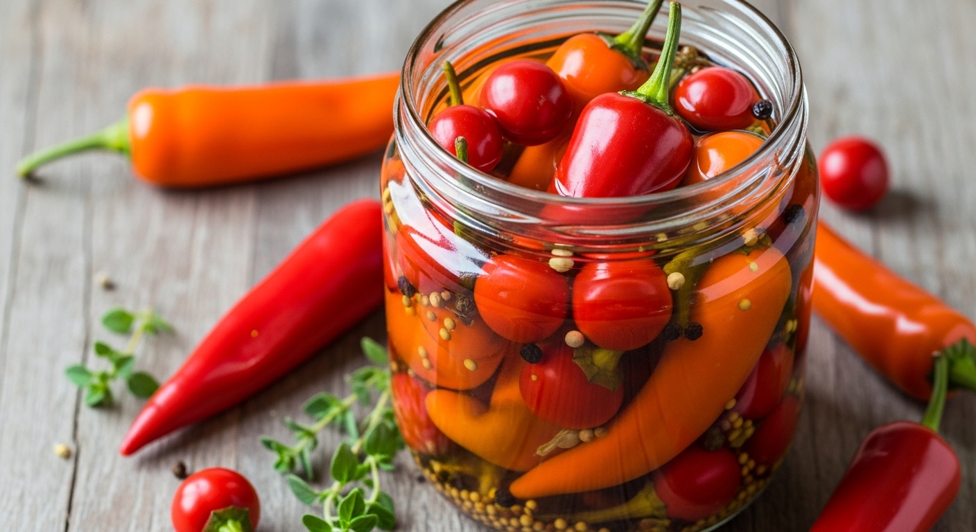 Conserva de Pimenta Malagueta no Vinagre e Cachaça