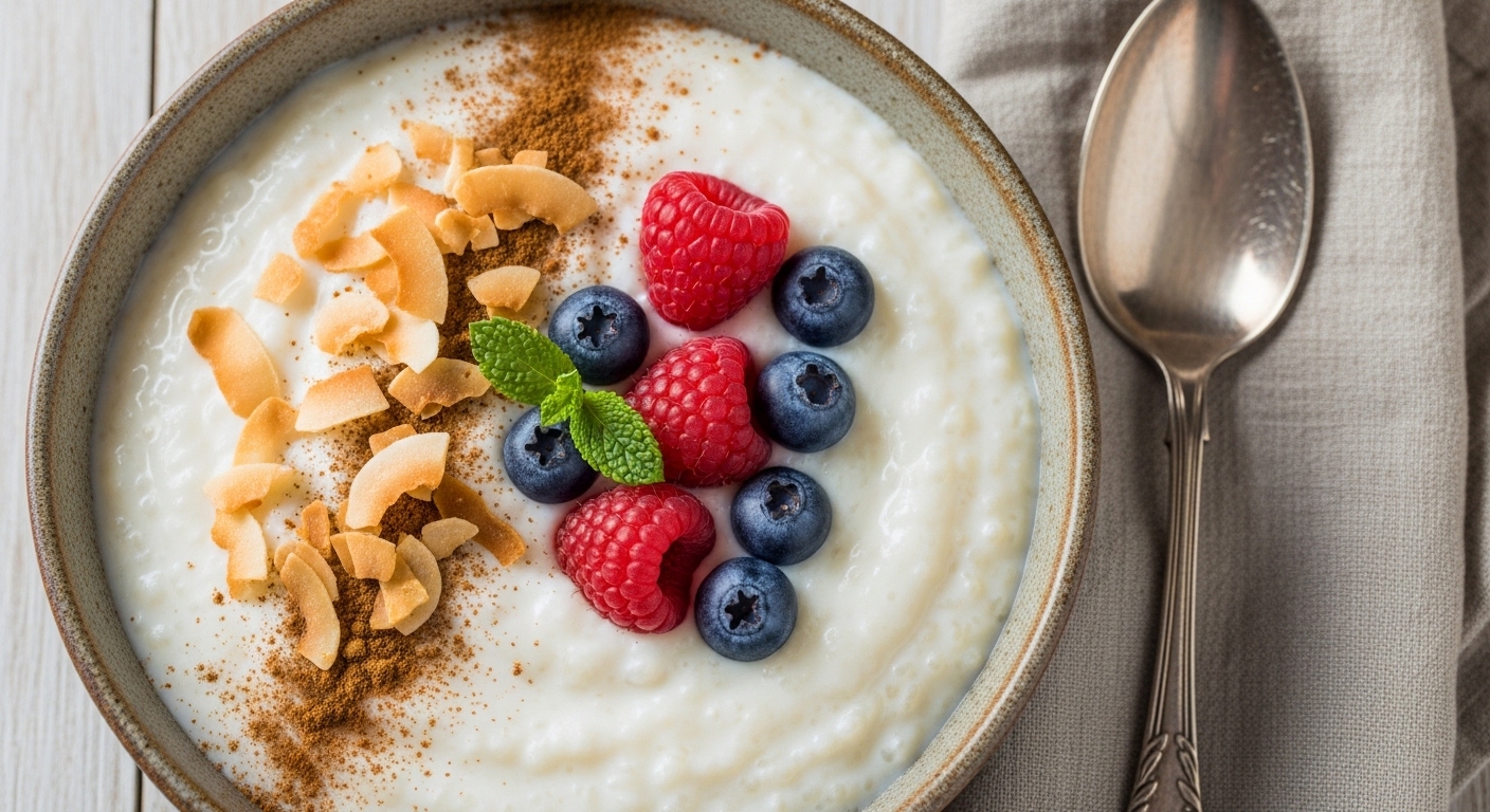 Arroz Doce Vegano com Leite de Coco: Cremoso, Saudável e Sem Lactose