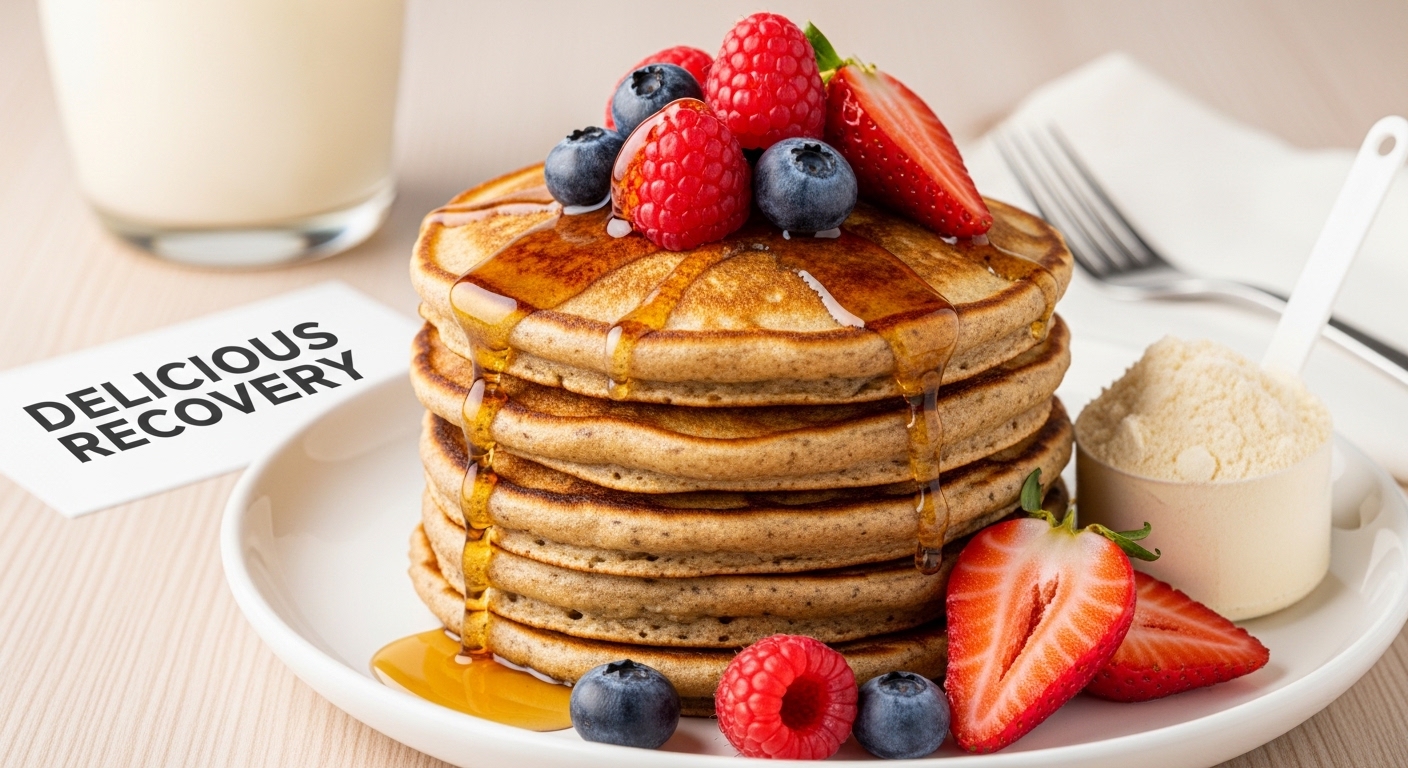 Panqueca de Aveia e Whey Baunilha (Pós-Treino): Recuperação Saborosa