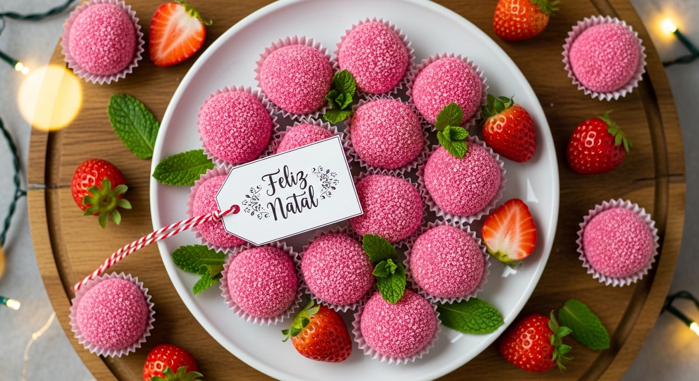 Bicho de Pé (Brigadeiro de Morango): Cor e Sabor para as Festas