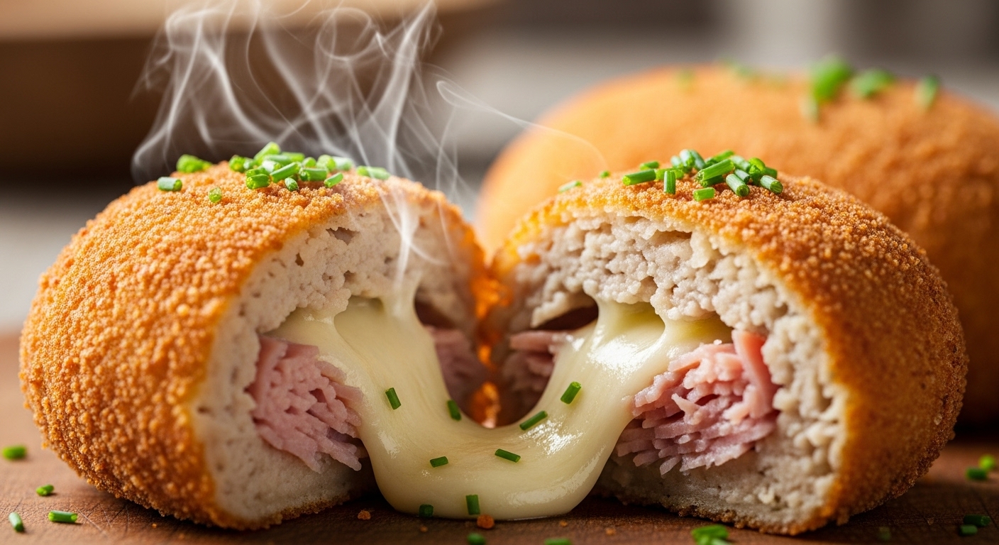 Rissole de Presunto e Queijo: Crocância e Recheio Cremoso