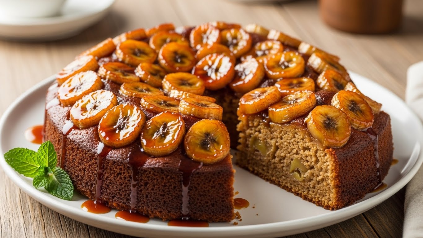 Bolo de Banana Caramelada (Invertido)