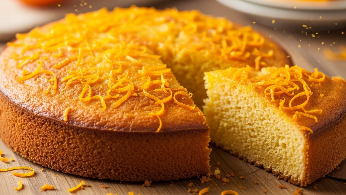 Bolo de Laranja com Casca (Liquidificador)