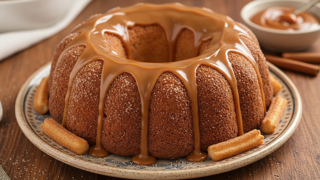 Bolo de Churros com Doce de Leite