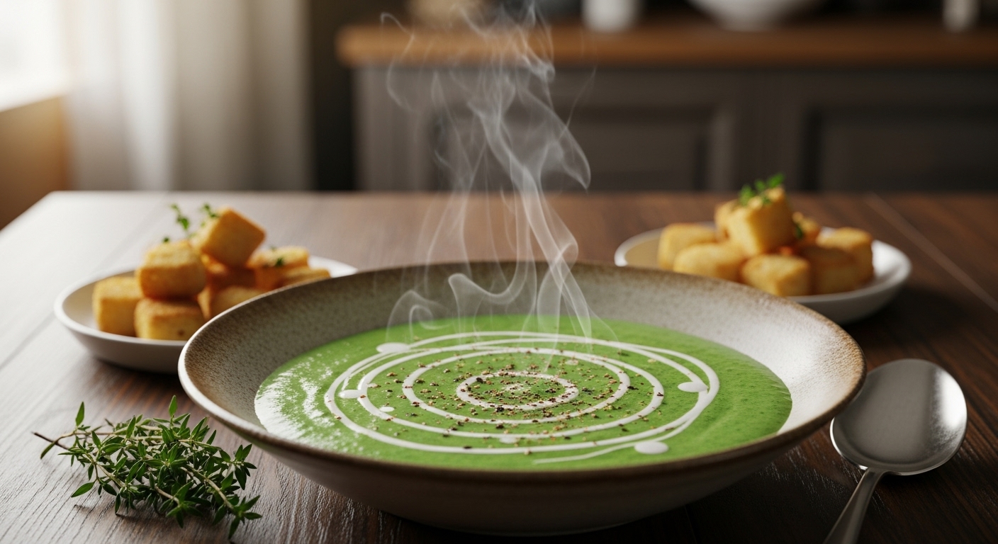 Sopa de Espinafre com Queijo