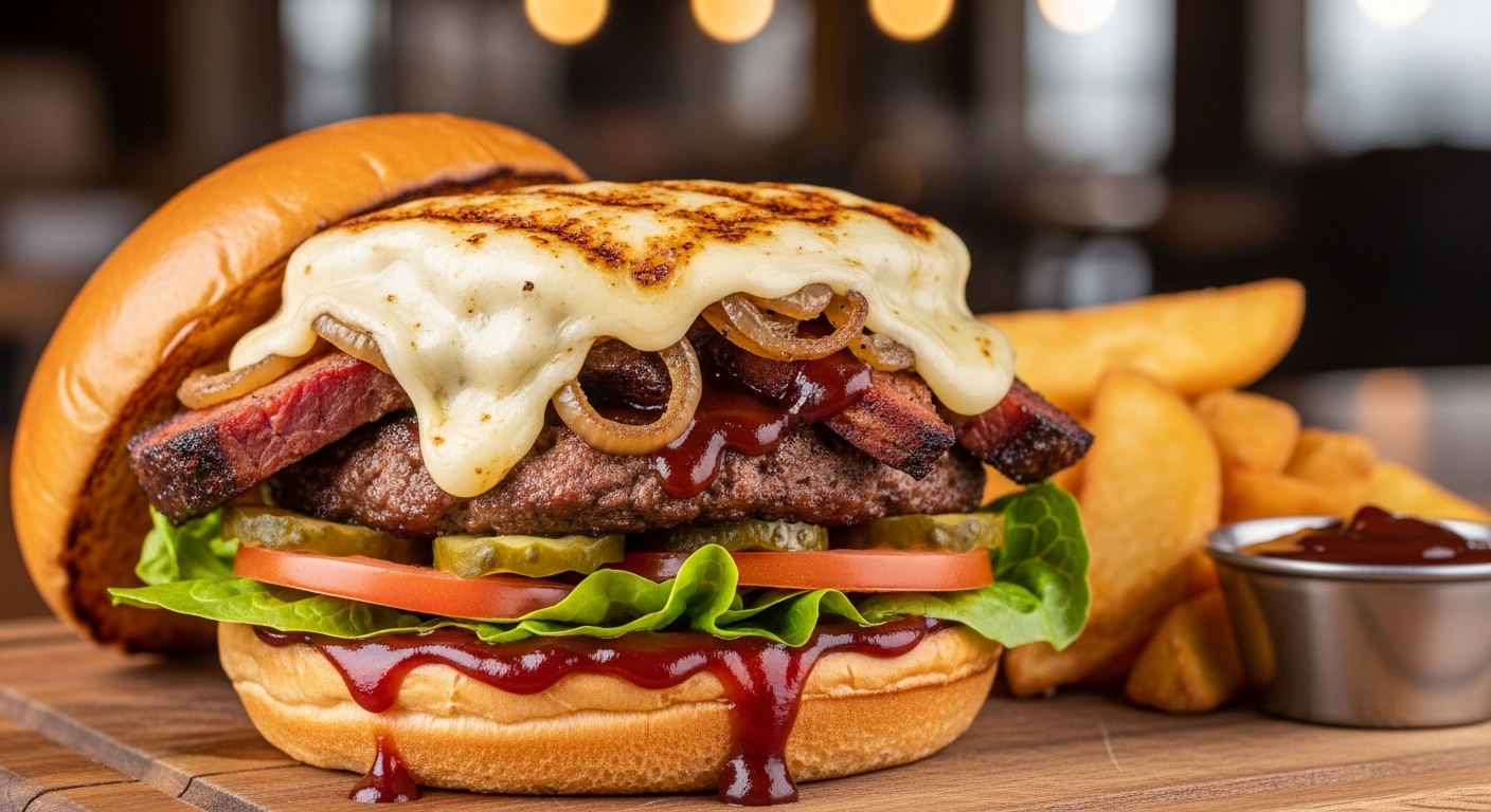 Hambúrguer de Costela com Queijo Coalho
