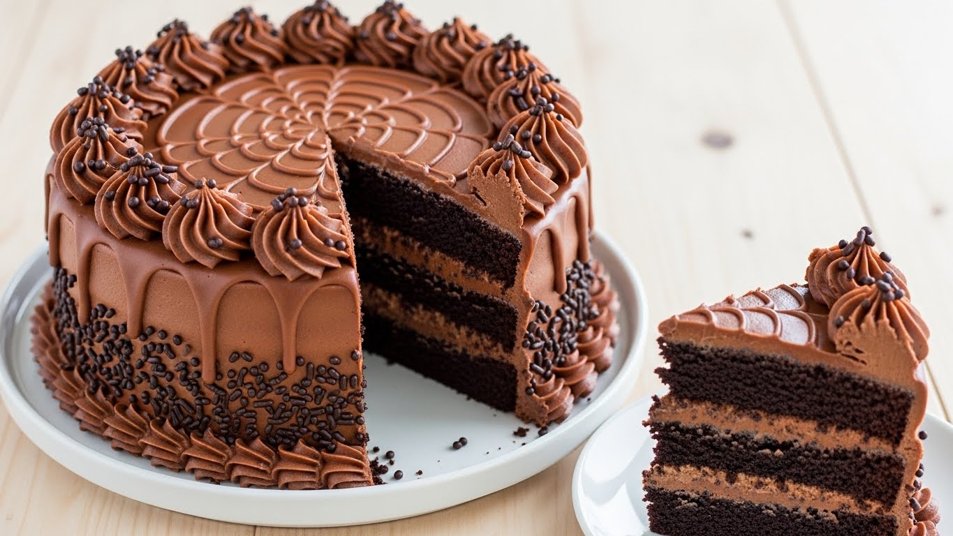 Bolo de Brigadeiro (Recheado e Coberto)