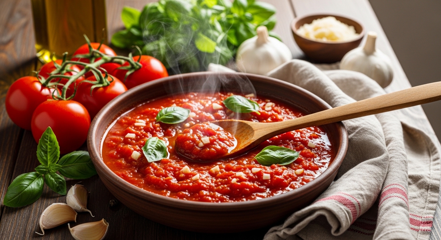 Molho de Tomate Caseiro Tradicional: Receita Italiana Aromática