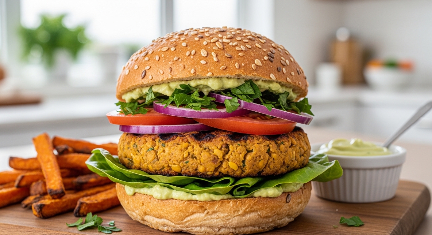 Hambúrguer Vegano de Grão-de-Bico: Receita Saudável Saborosa