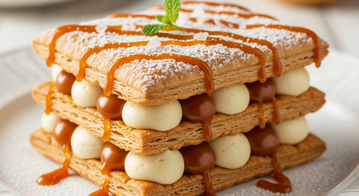 Mil Folhas de Baunilha e Caramelo Salgado