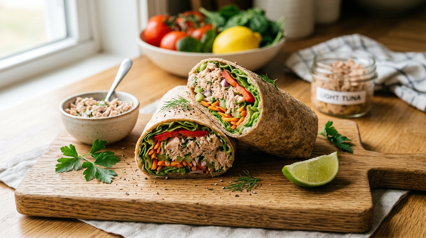 Wrap de Atum Light: Receita de Lanche Rápido e Saudável