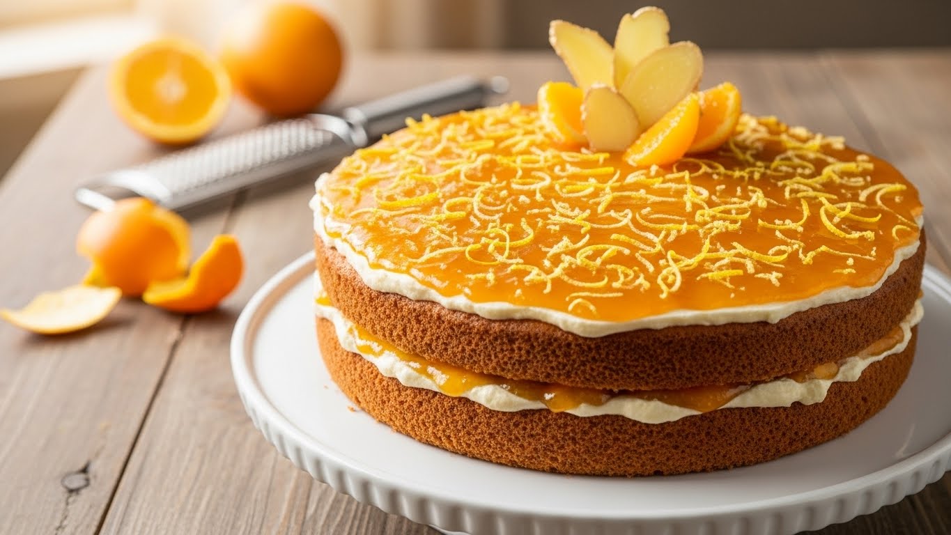 Bolo de Laranja com Gengibre: Um Toque Picante e Sofisticado para seu Chá da Tarde