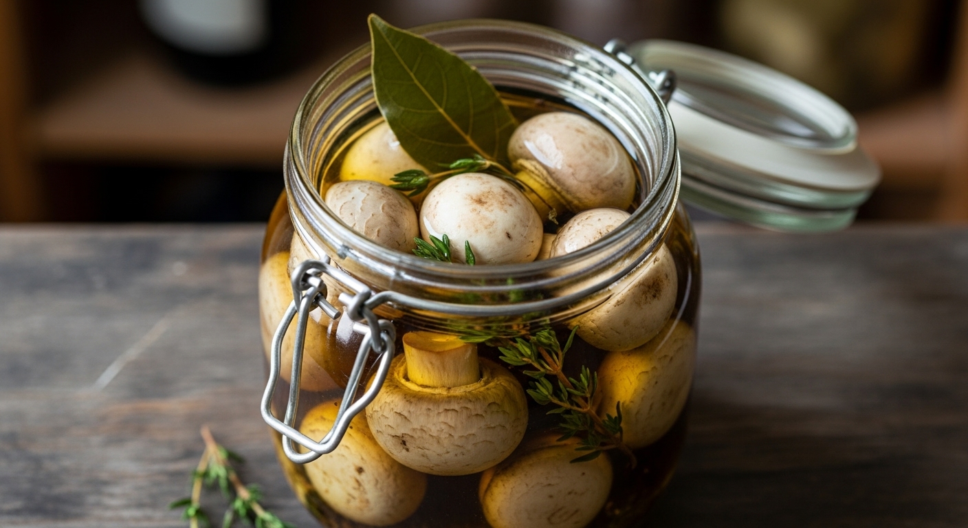 Cogumelos Paris no Vinagre de Vinho