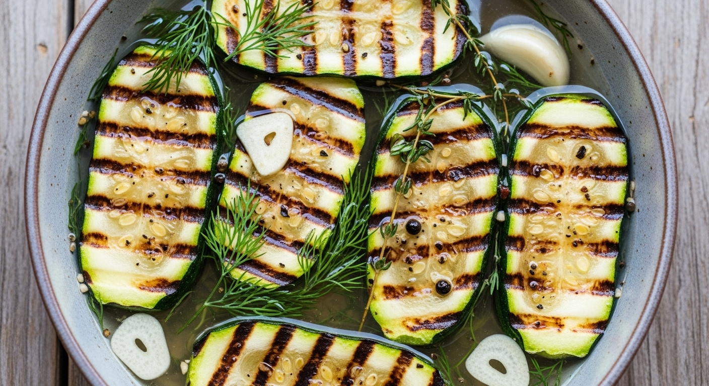 Abobrinha Grelhada em Conserva