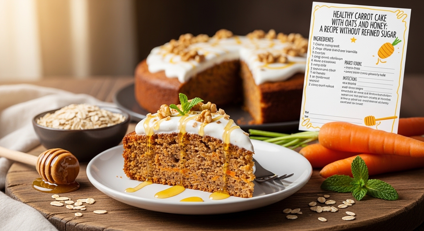 Bolo de Cenoura Fit com Aveia e Mel: Receita Saudável e Sem Açúcar Refinado