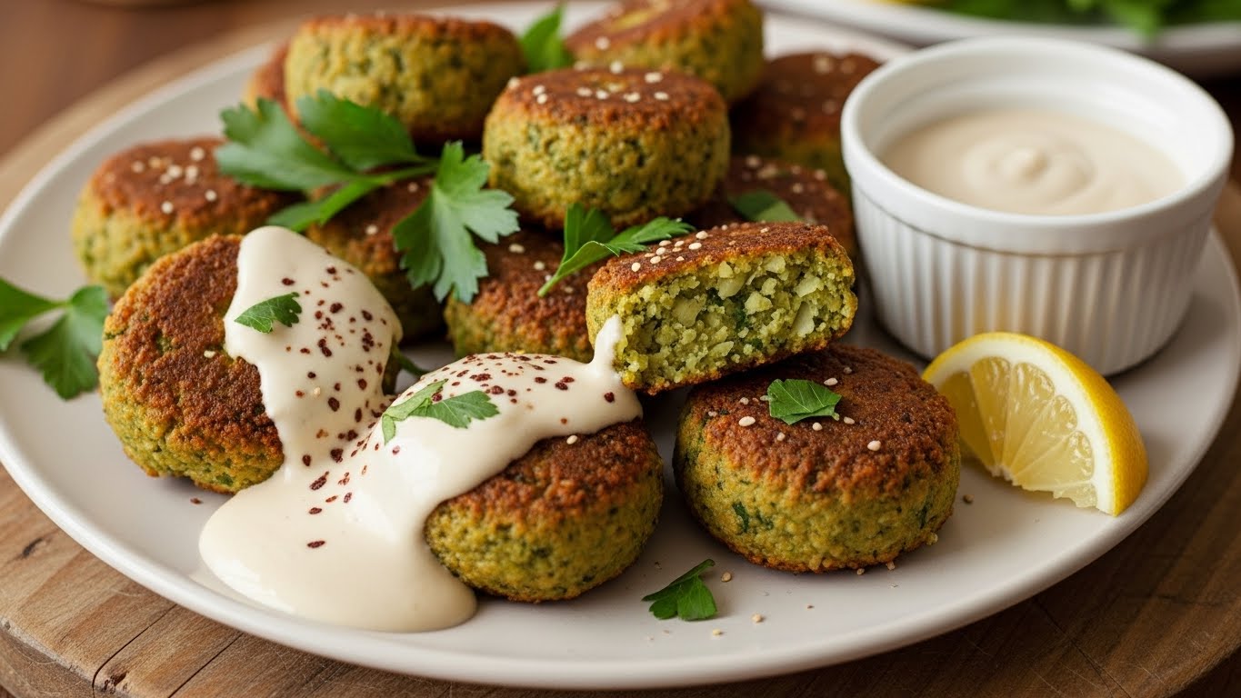 Falafel Assado com Molho de Tahine
