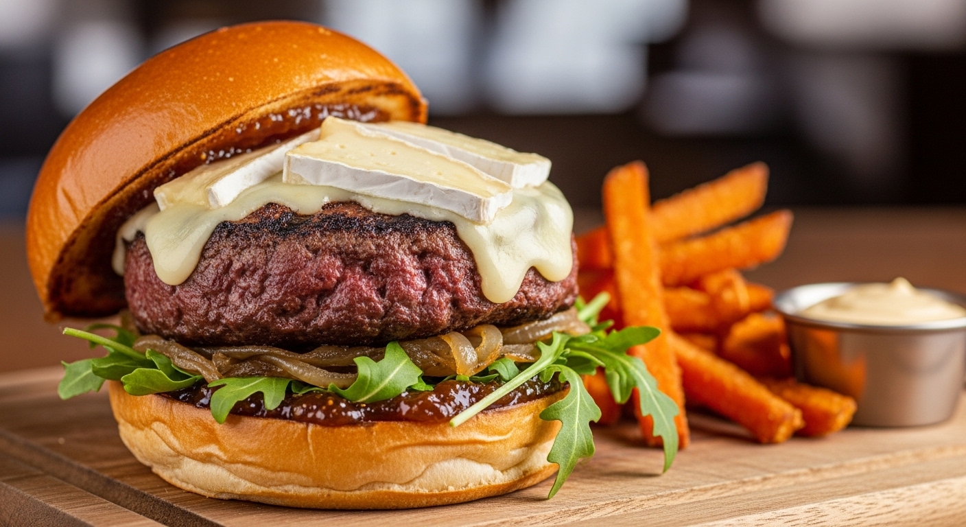 Burger de Fraldinha com Queijo Brie