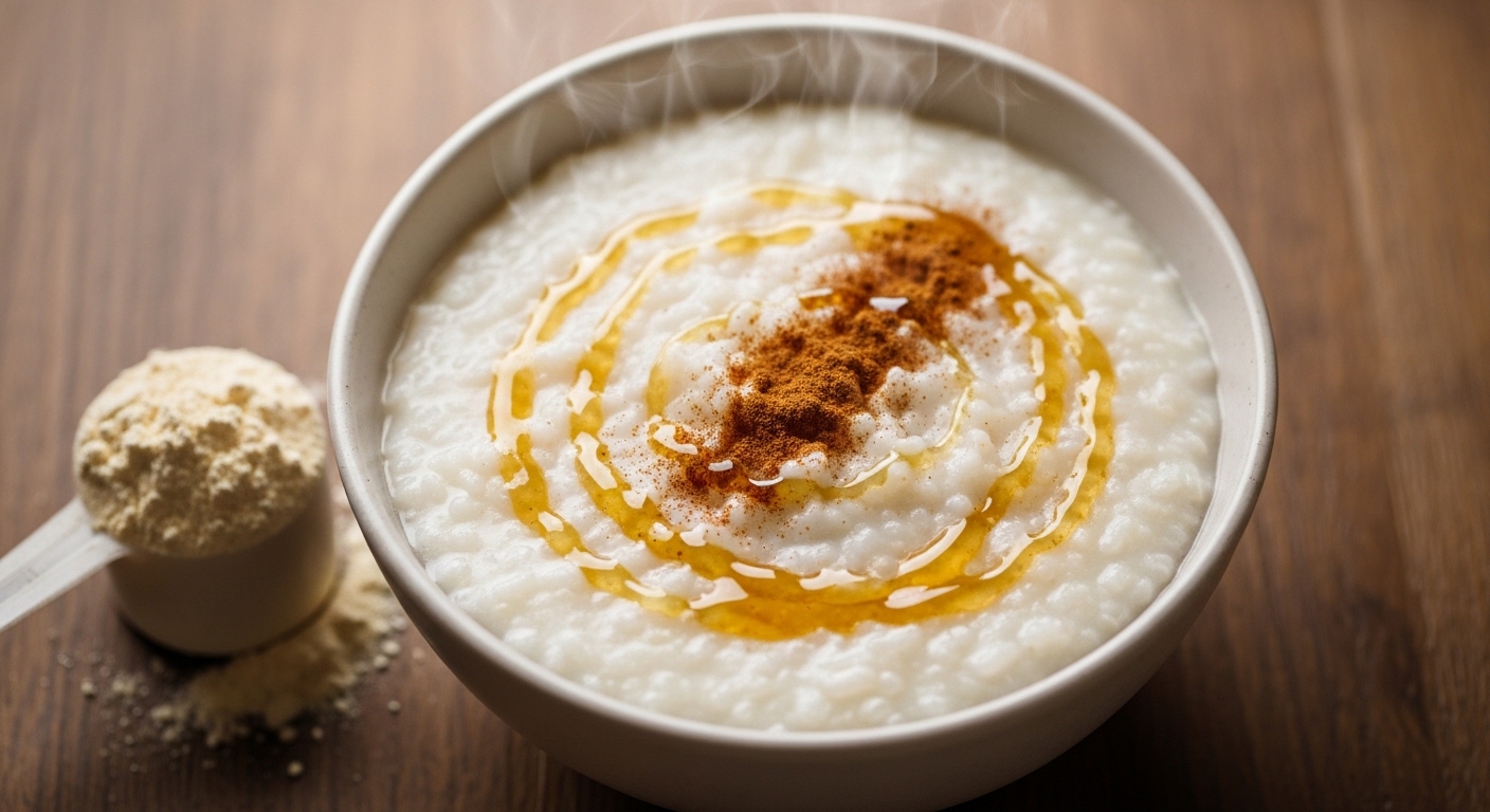 Mingau de Arroz com Whey (Pré-Treino): Conforto e Energia