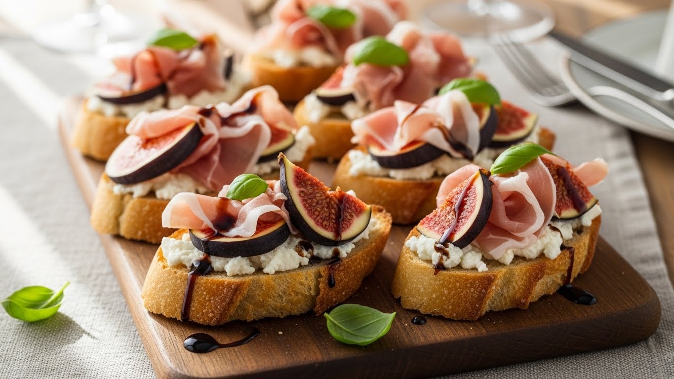 Bruschetta de Figo e Presunto Parma