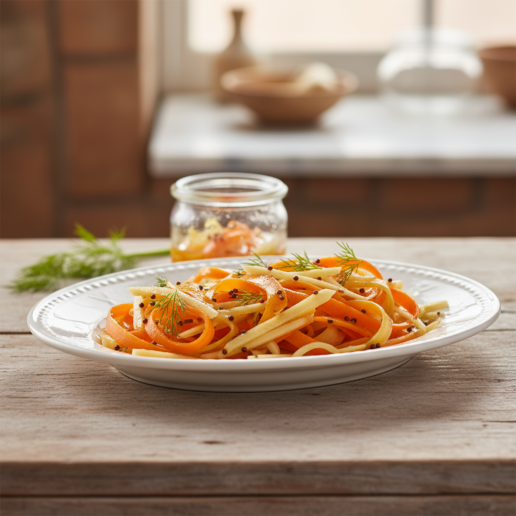 Picles Radiantes de Cenoura e Gengibre