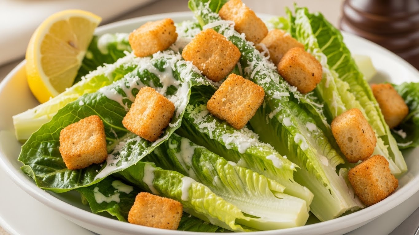 Salada Caesar com Croutons