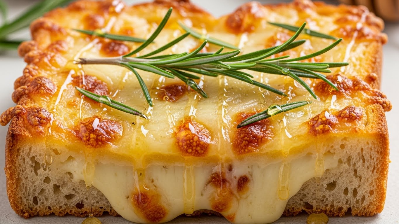 Torrada Crocante de Queijo Cremoso com Alecrim e Mel