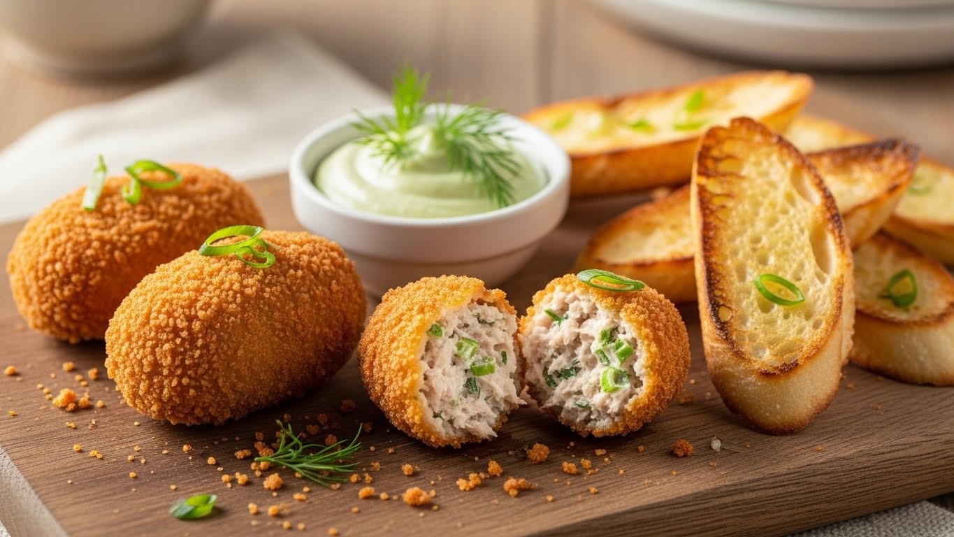 Croque de Atum Cremoso e Crocante (Crostini Rápido)