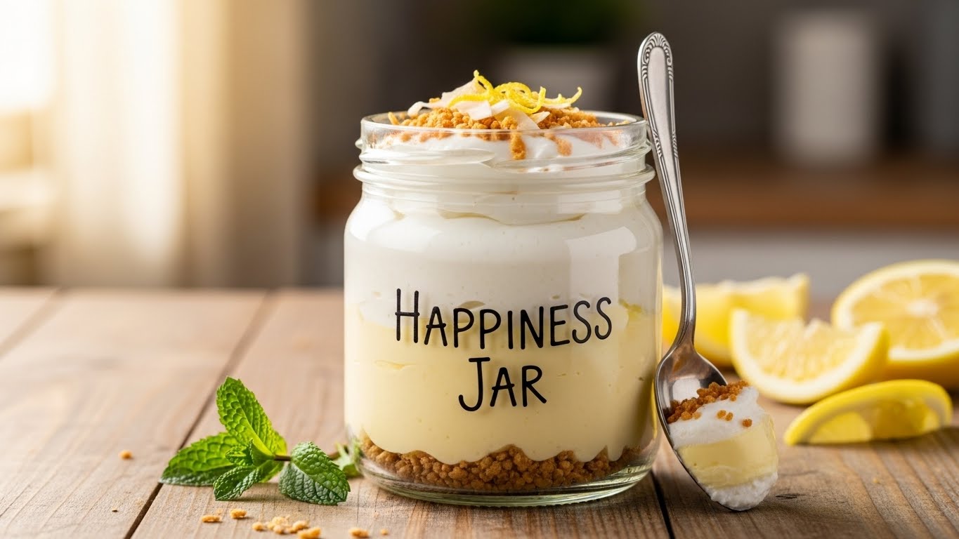 Mousse Cremoso de Limão e Coco (Pote da Felicidade)