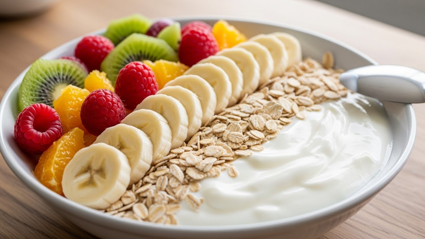 Iogurte Proteico com Aveia e Frutas