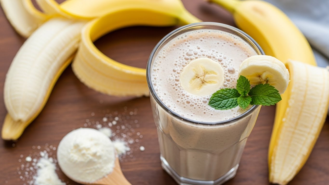Vitamina Proteica com Whey e Banana