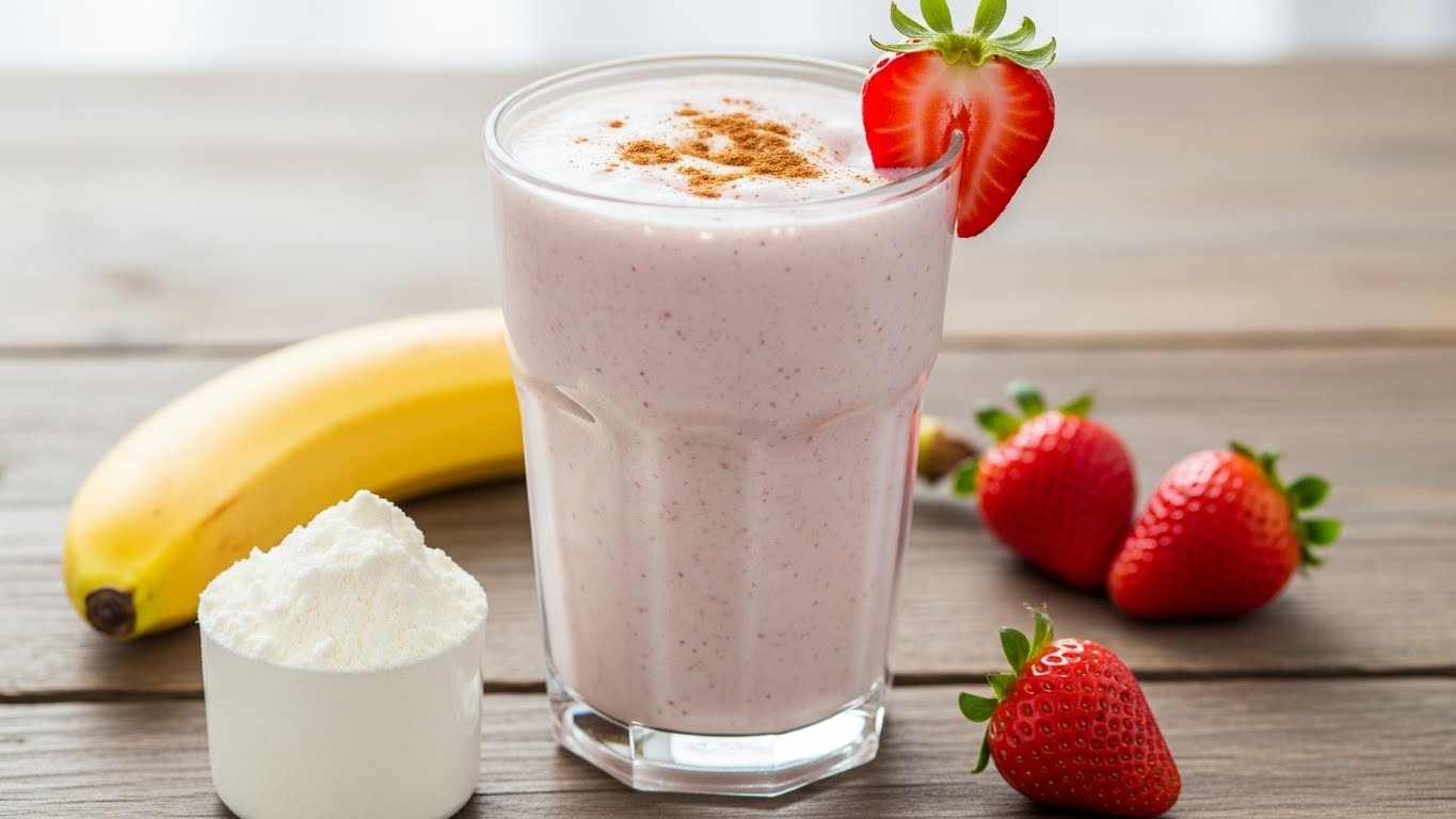 Smoothie Proteico de Frutas Vermelhas e Whey