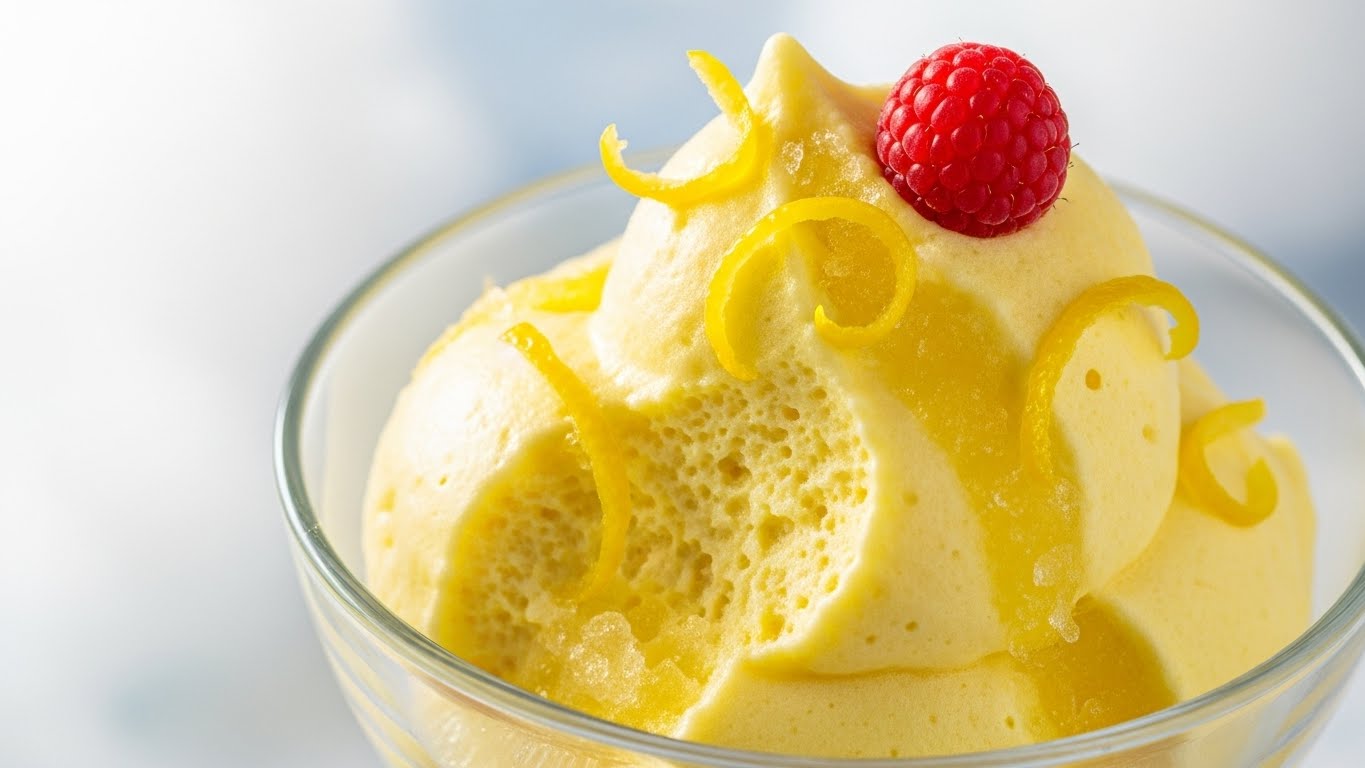 Nuvens Cítricas Geladas (Mousse de Limão Rápida)