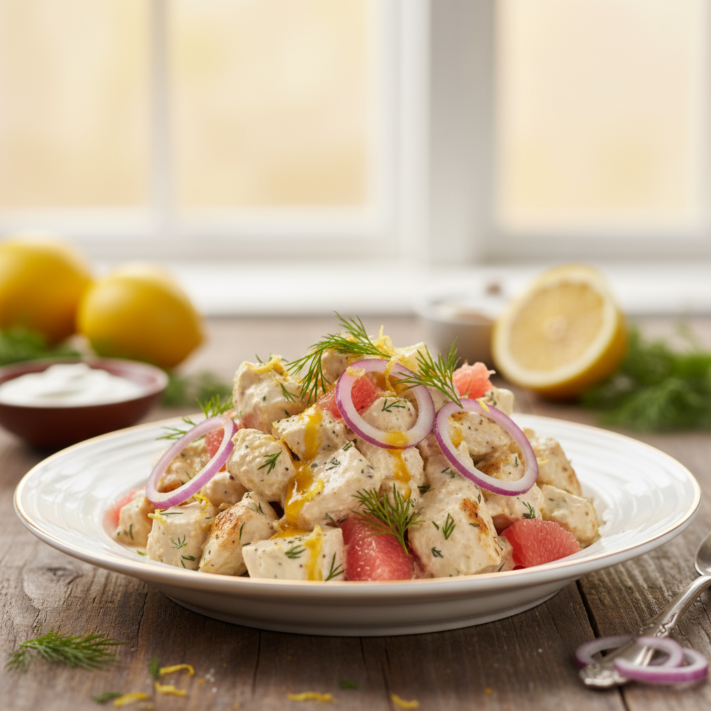 Salada Proteica de Frango Cremoso ao Toque Cítrico