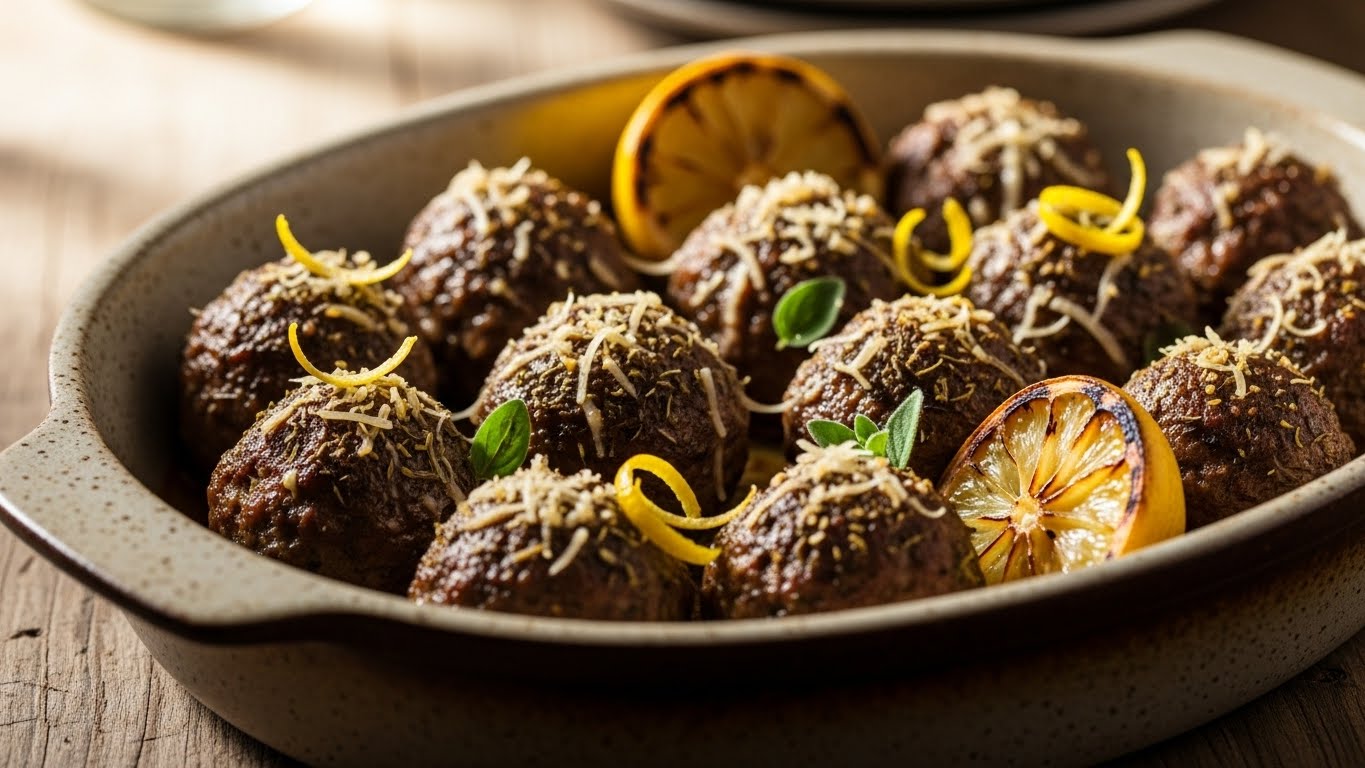 Almôndegas Rústicas Assadas ao Toque de Limão