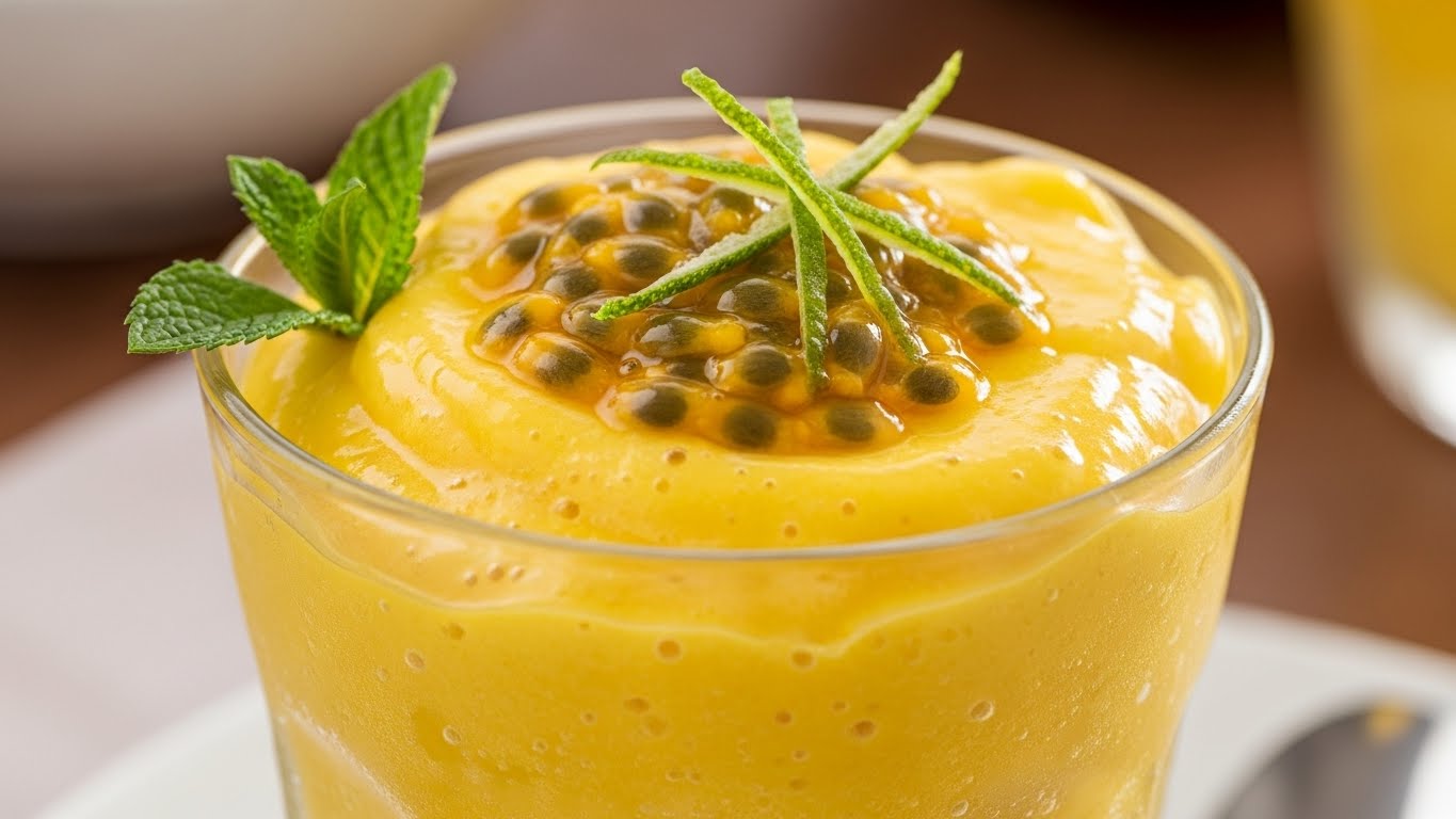 Mousse Gelada de Maracujá Cremosa