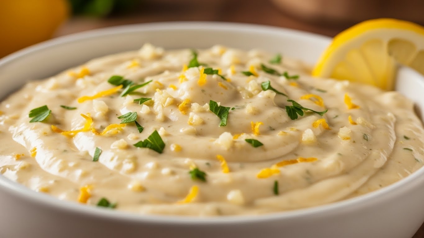 Crema Cítrica de Alho e Manteiga