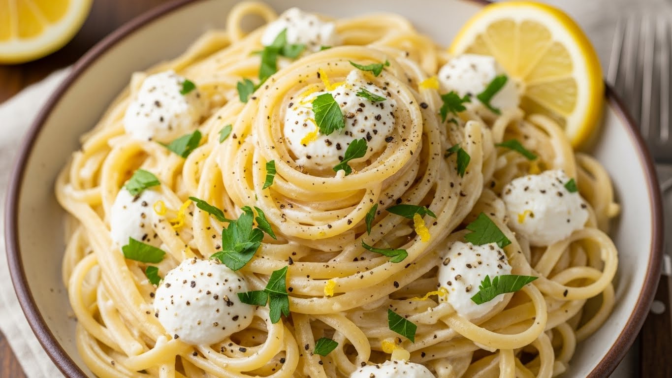 Linguine Cremoso ao Sol de Limão e Ricota