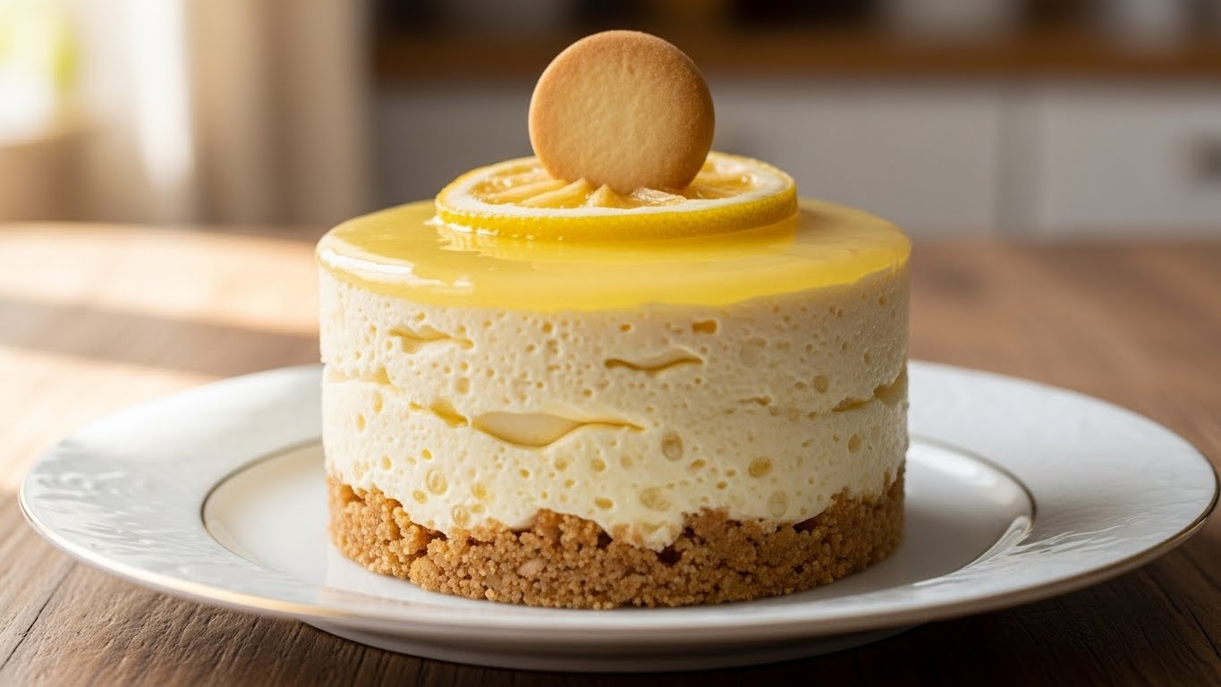 Sonho Gelado de Limão e Biscoito