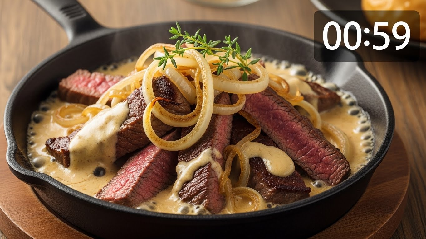 Bife Acebolado Cremoso de Minuto