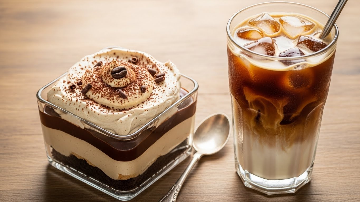 Delícia Gelada de Café e Chocolate (Pavê Sem Forno)