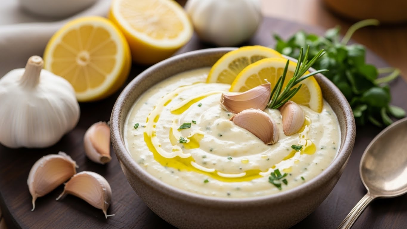 Molho Cremoso de Alho e Limão da Vovó