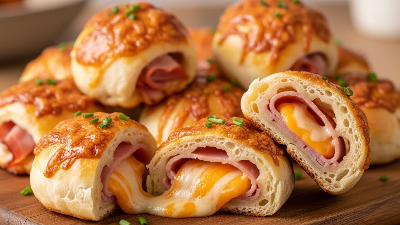 Rolinhos Crocantes de Presunto e Queijo (Mistura Rápida)