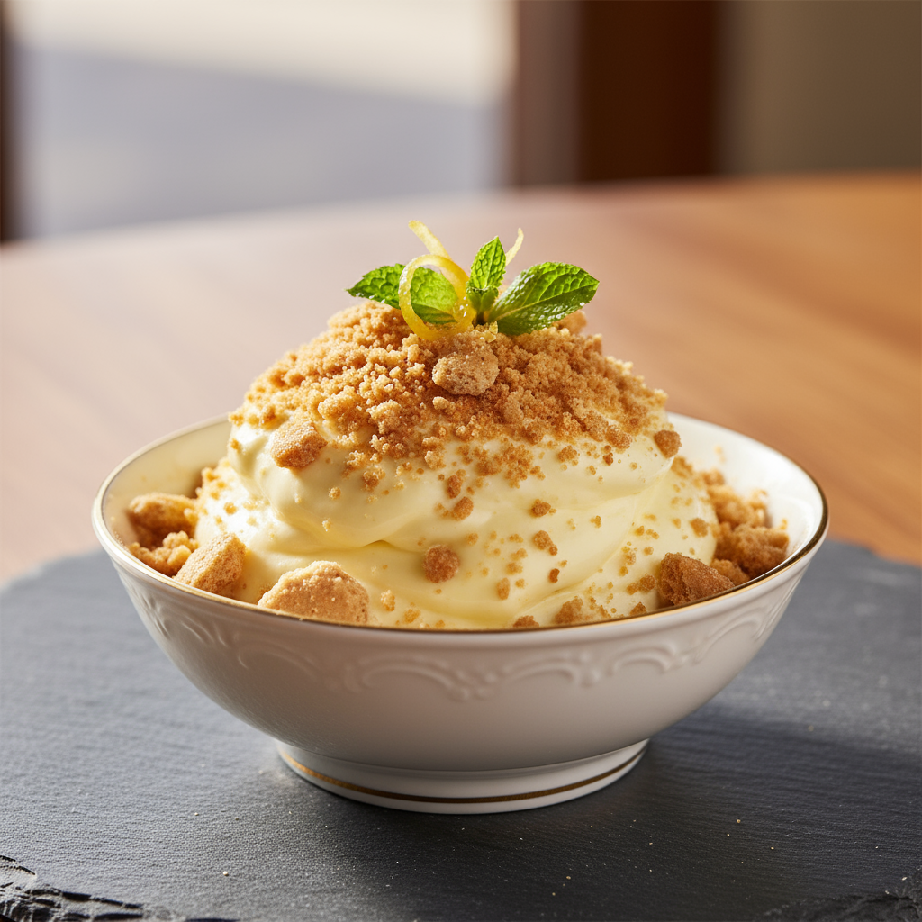 Creme Sonho de Limão com Crocante de Maria